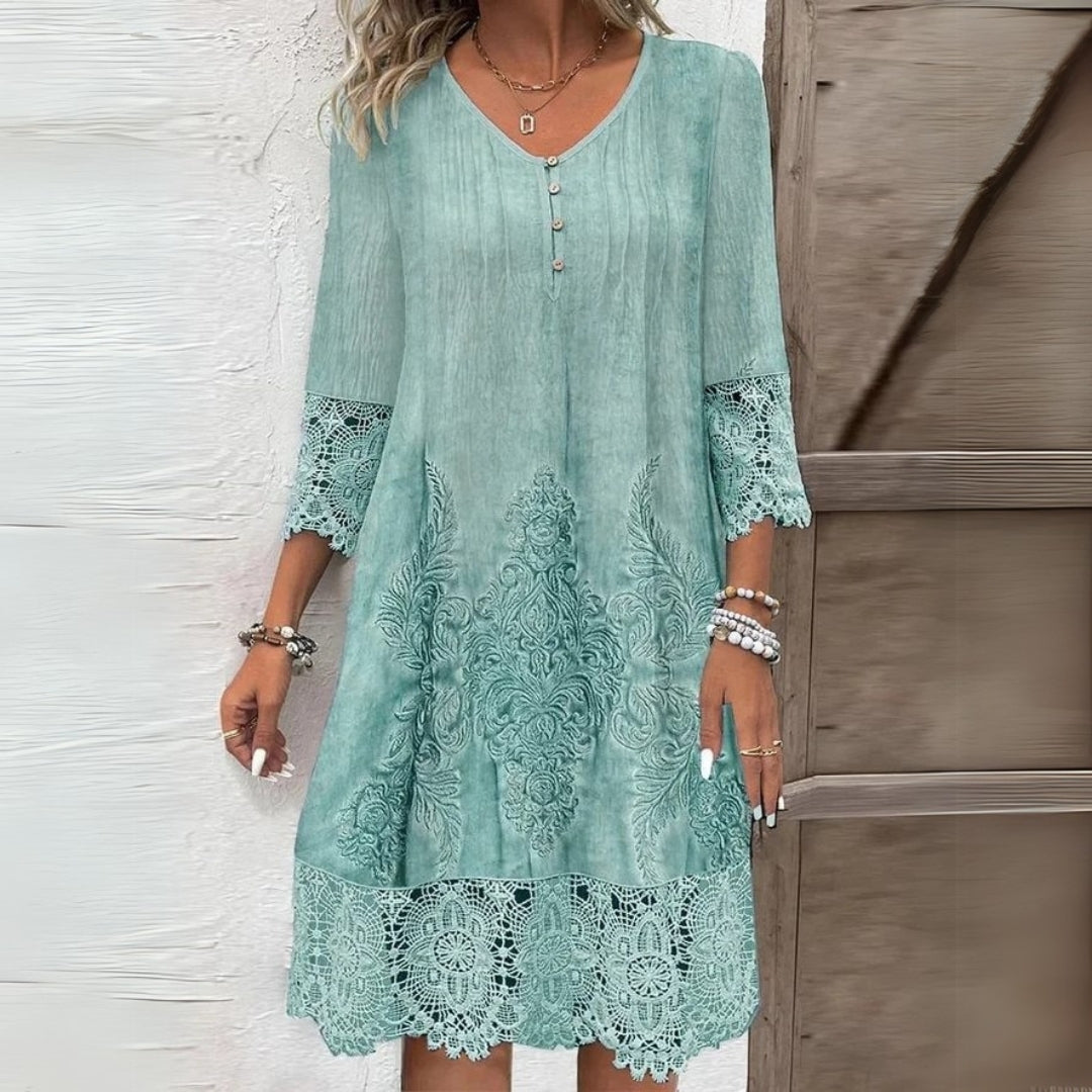 Women's Floral Casual Day Midi Dress — product view