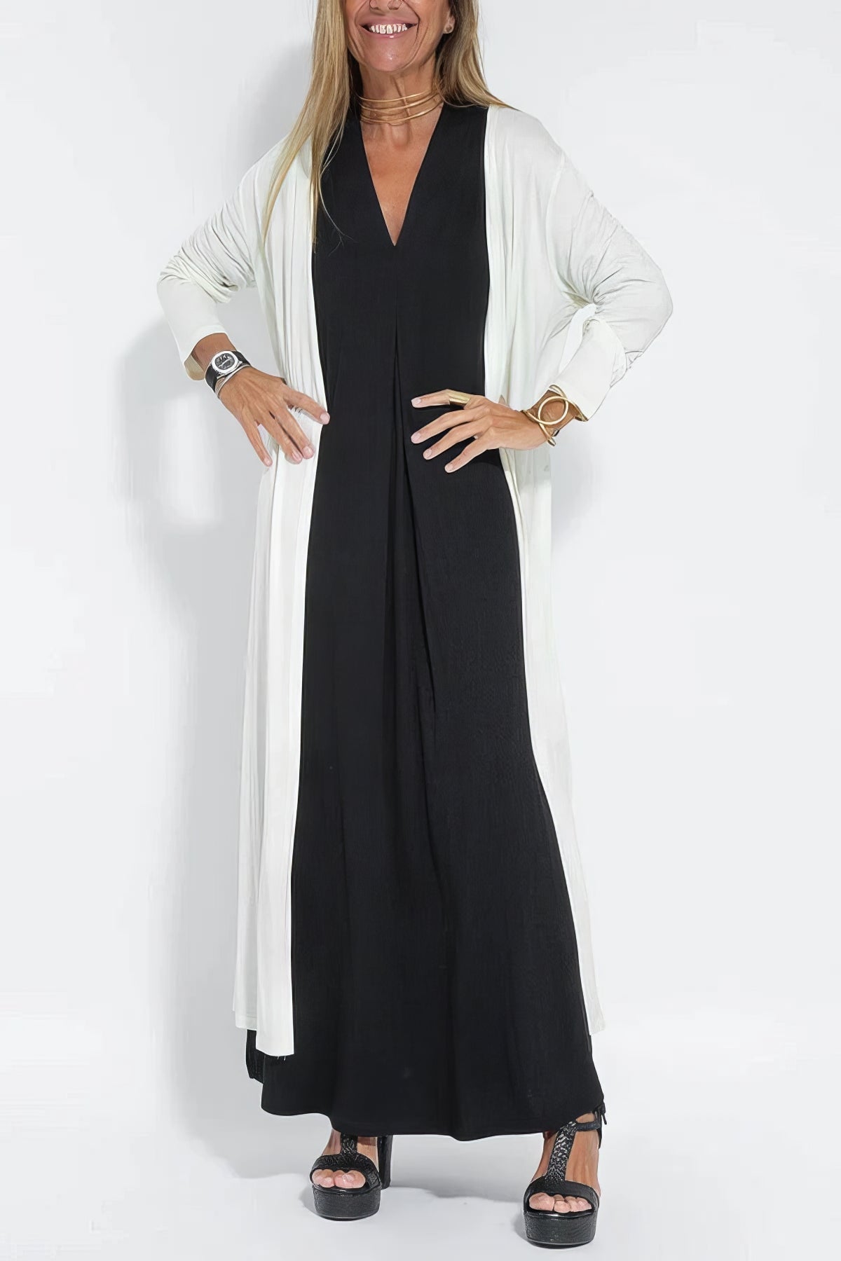 Women's Long Versatile Casual Maxi Dress — front view