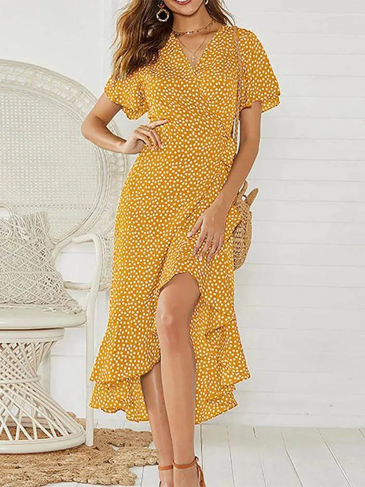 Women's Long Floral Summer Maxi Dress — product view