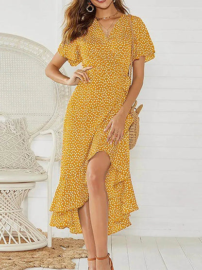 Women's Long Floral Summer Maxi Dress — product view