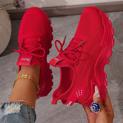 Chunky Mesh Lace-Up Sneakers for Women