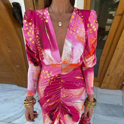 Women's Wrap Wedding Guest Maxi Dress — product view