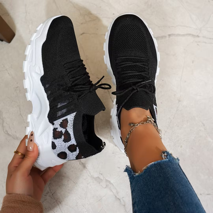 Chunky Mesh Lace-Up Sneakers for Women