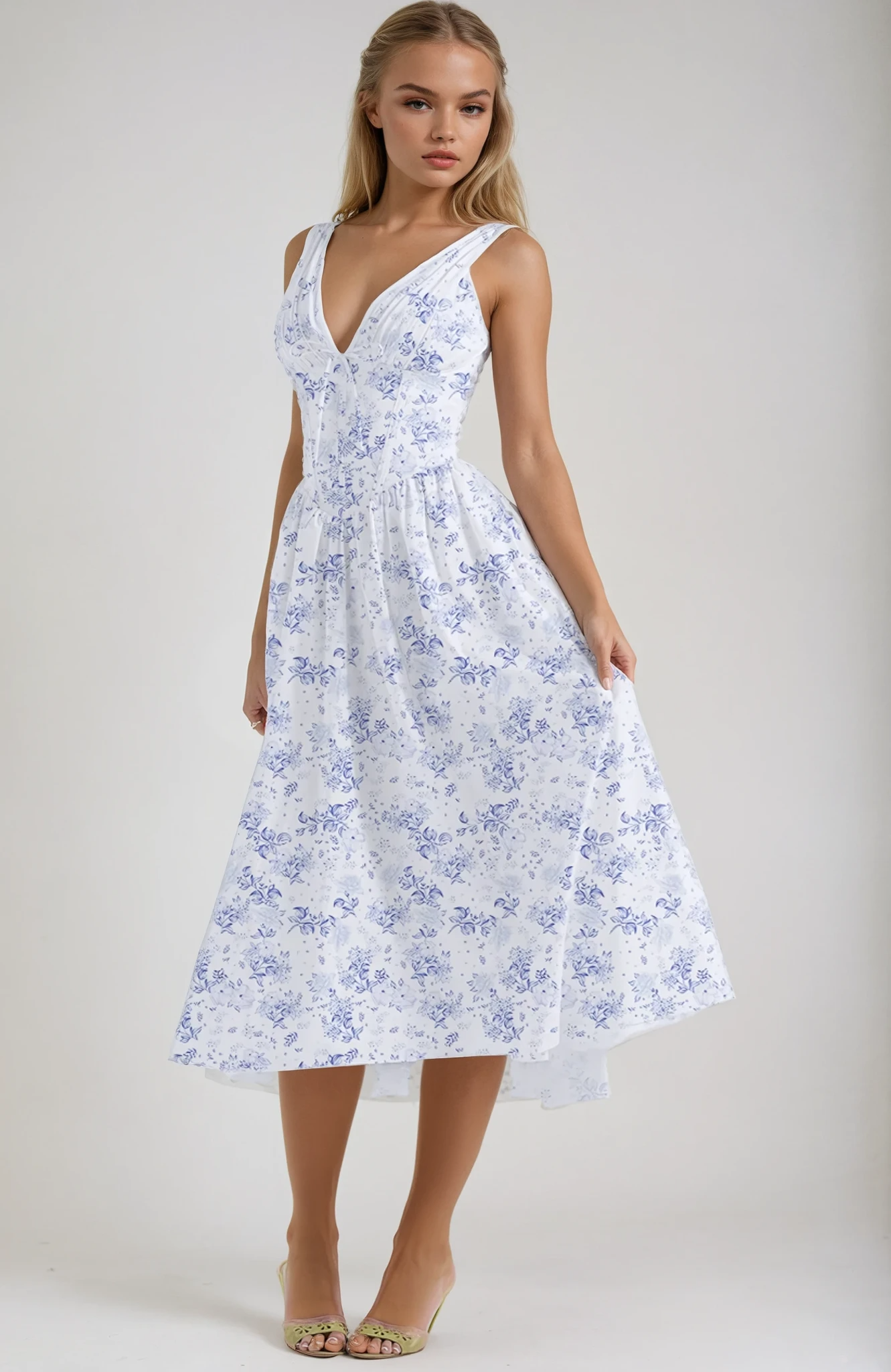 Women's Flowy Vacation Summer Dress — side view