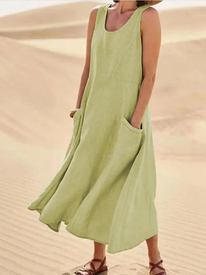 Women's Everyday Casual Midi Dress — front view