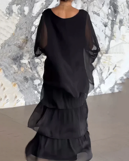 Women's Flowing Wedding Guest Maxi Dress — product view