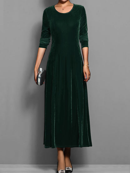 Women's Velvet Evening Midi Dress — close-up