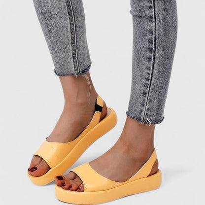 Women's Platform Wedge Slingback Sandals Open Toe — close-up