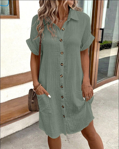 Women's Flowy Summer Midi Dress — side view