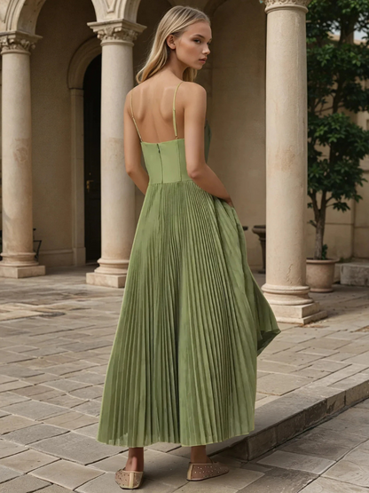 Women's Pleated Evening Maxi Dress — product view