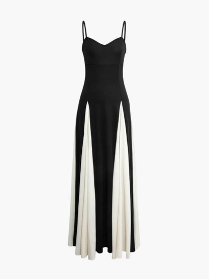Women's Black and White Evening Maxi Dress — product view