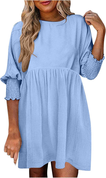 Women's Ruched Summer Day Midi Dress — front view