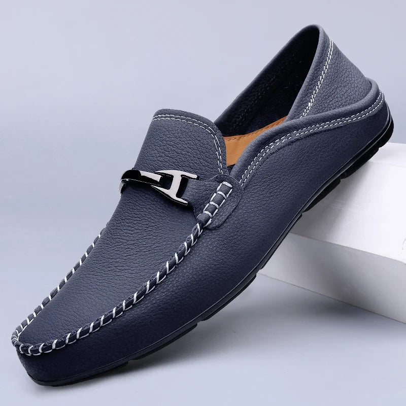 Men's Leather Slip-On Loafers — product view