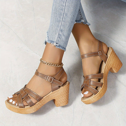 Women's Strappy Wedge Sandals — side view