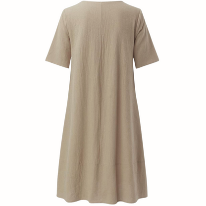 Women's Flowy Casual Everyday Midi Dress — front view
