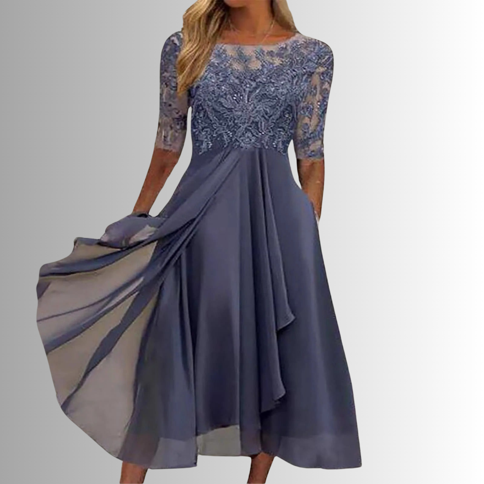 Women's Lace Bodycon Midi Dress — close-up