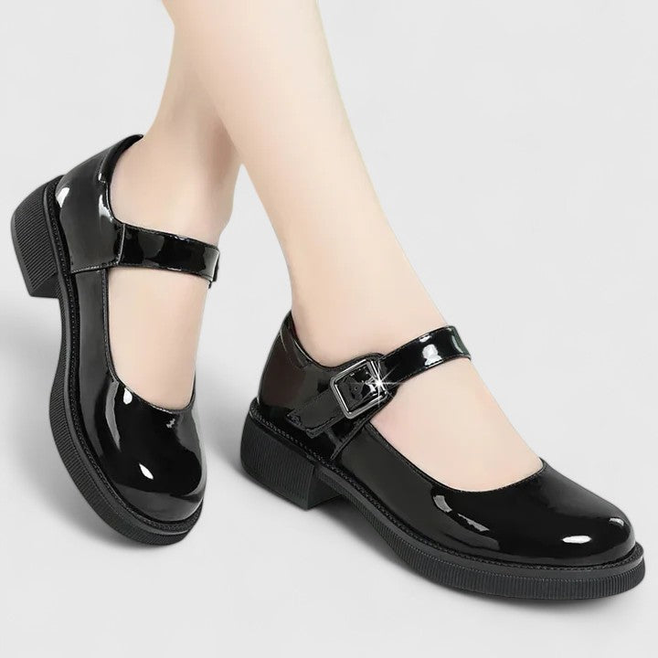 Women's Orthopedic Leather Shoes — front view