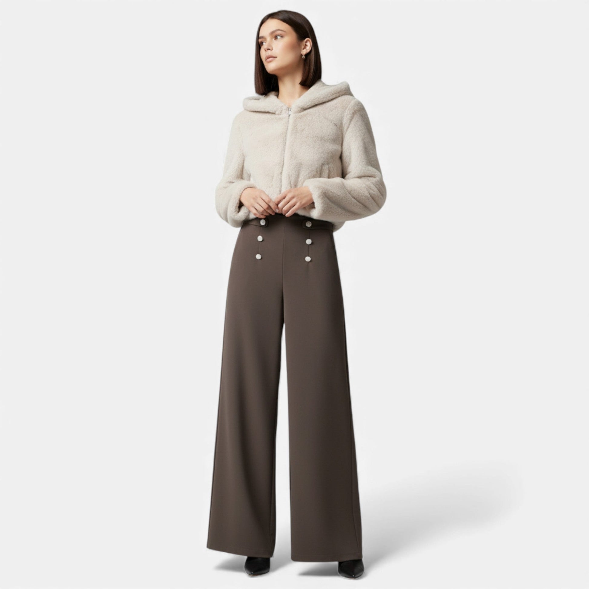 Women's High-Waist Wide-Leg Pants — product view