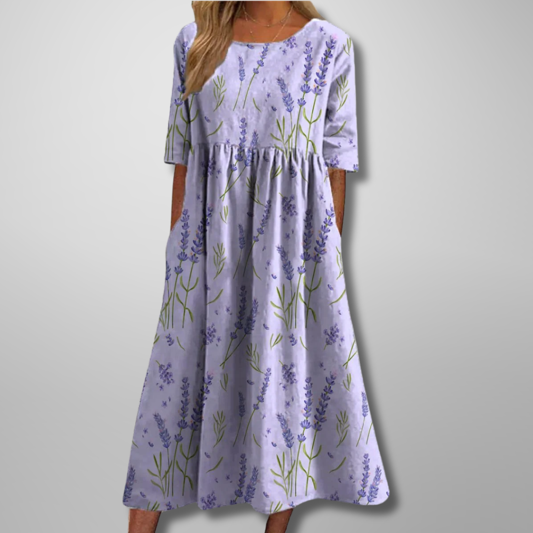 Women's Floral Print Midi Dress — detail view