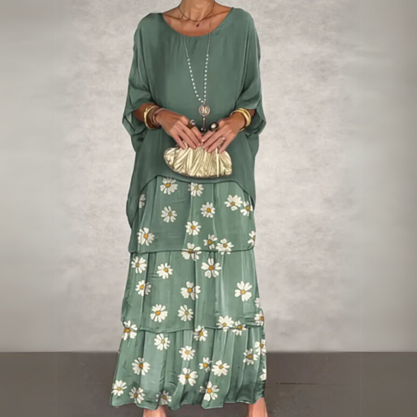 Women's Flowing Wedding Guest Maxi Dress — product view