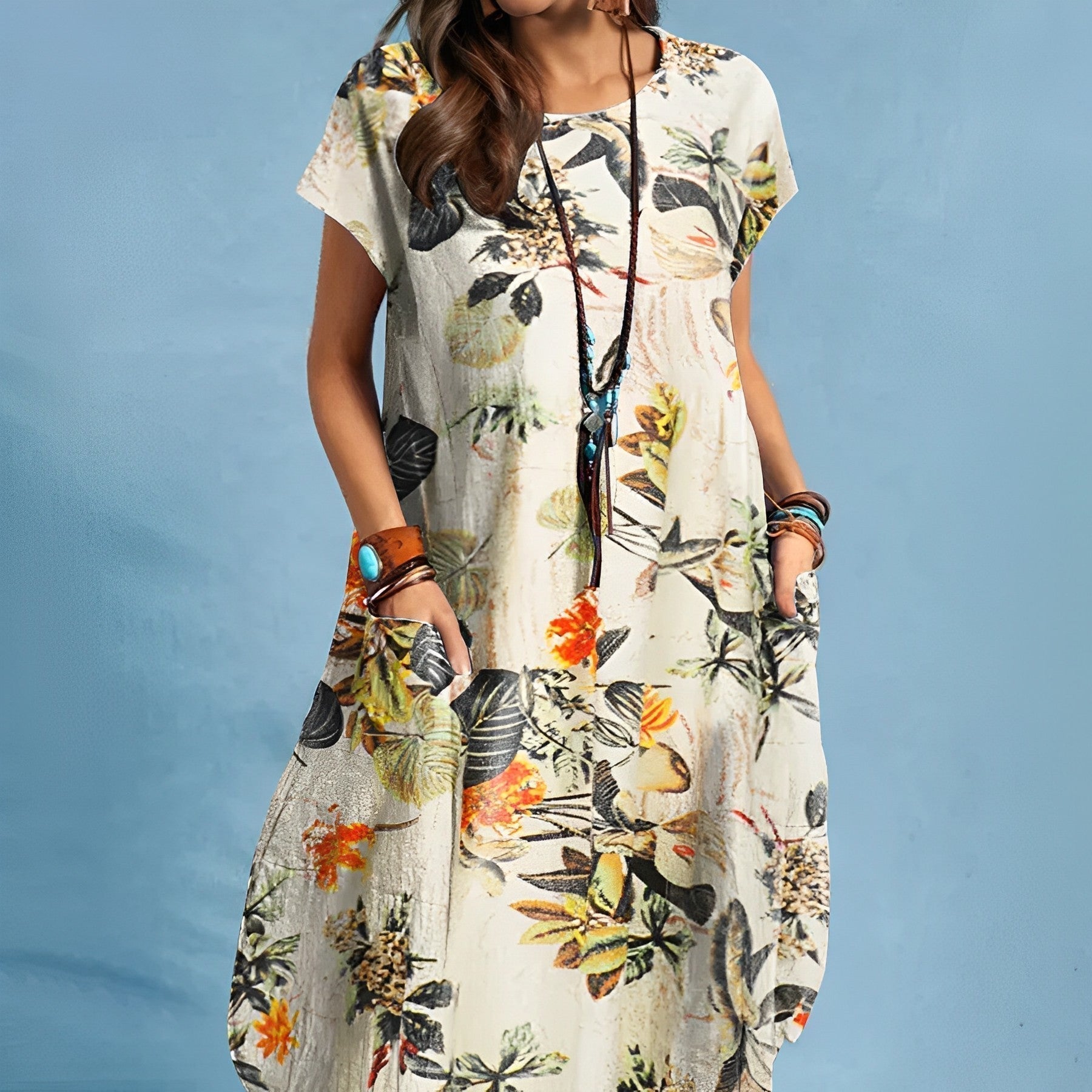 Women's Everyday Casual Midi Dress — detail view