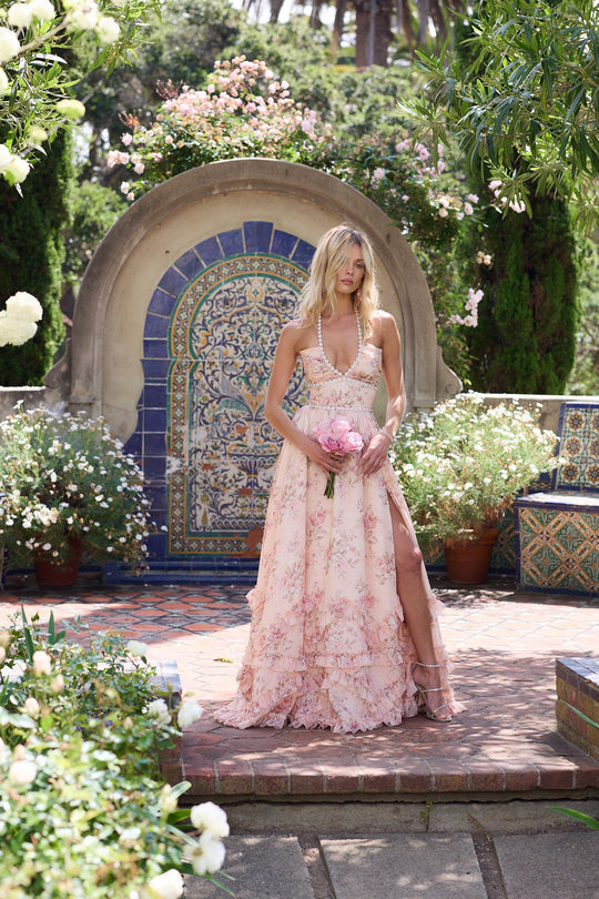 Women's Halter Evening Maxi Dress — product view