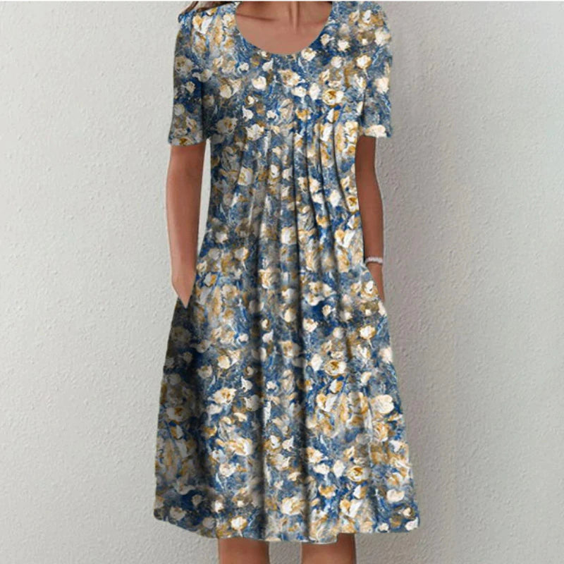 Women's Floral Casual Everyday Midi Dress — detail view