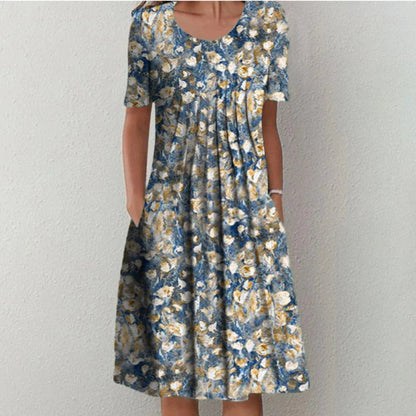 Women's Floral Casual Everyday Midi Dress — detail view