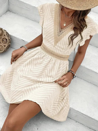 Women's Sweetheart Neckline Summer Midi Dress — close-up