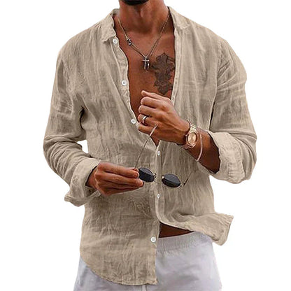 Men's Premium Linen Shirt — side view