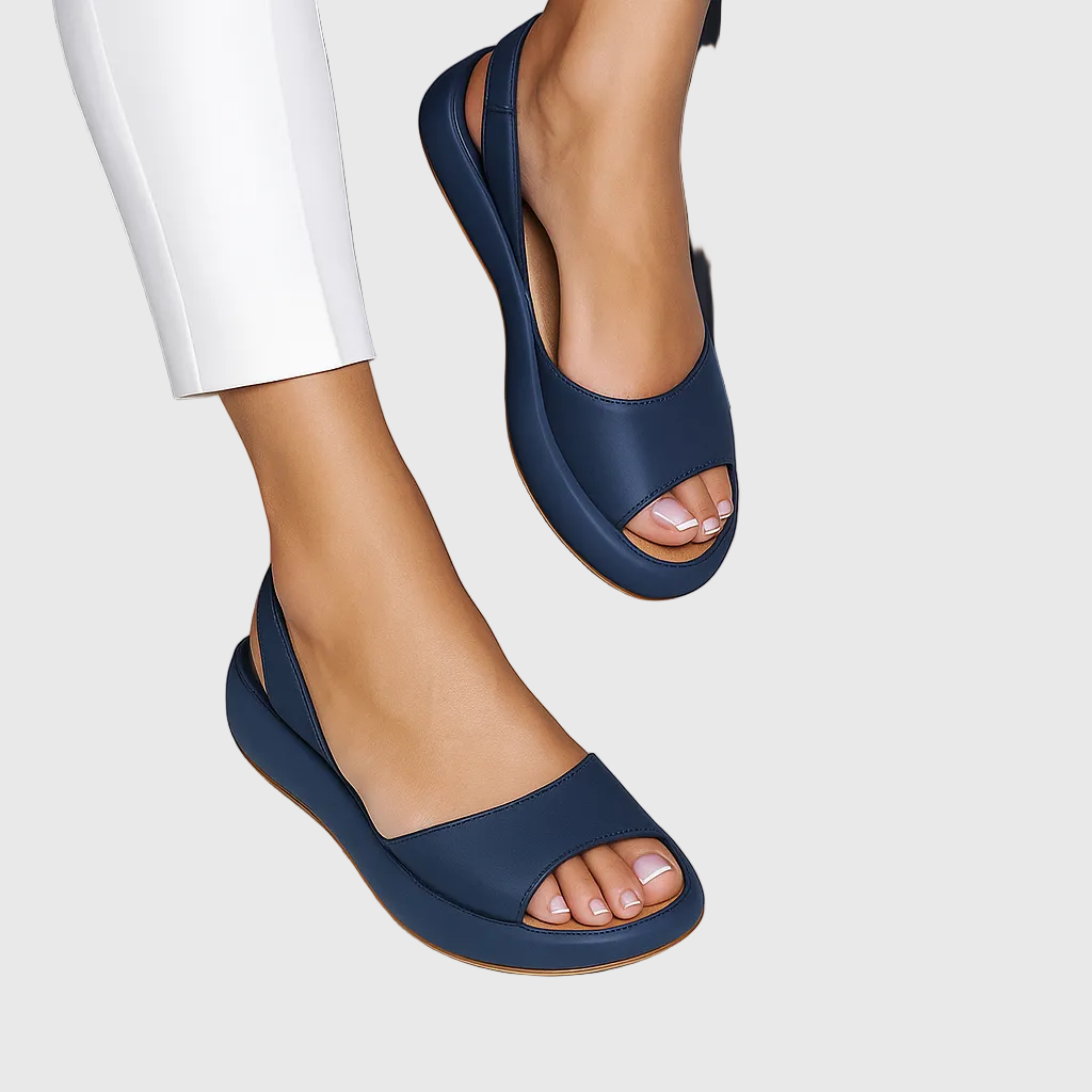 Women's Open Toe Slip-On Flat Sandals — side view