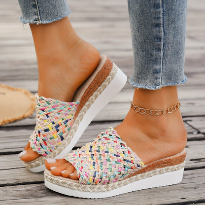 Women's Woven Wedge Sandals — side view