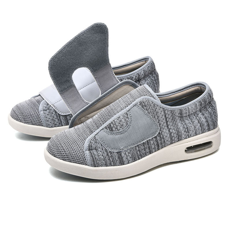 Women's Wide Fit Velcro Slip-On Walking Sneakers — close-up