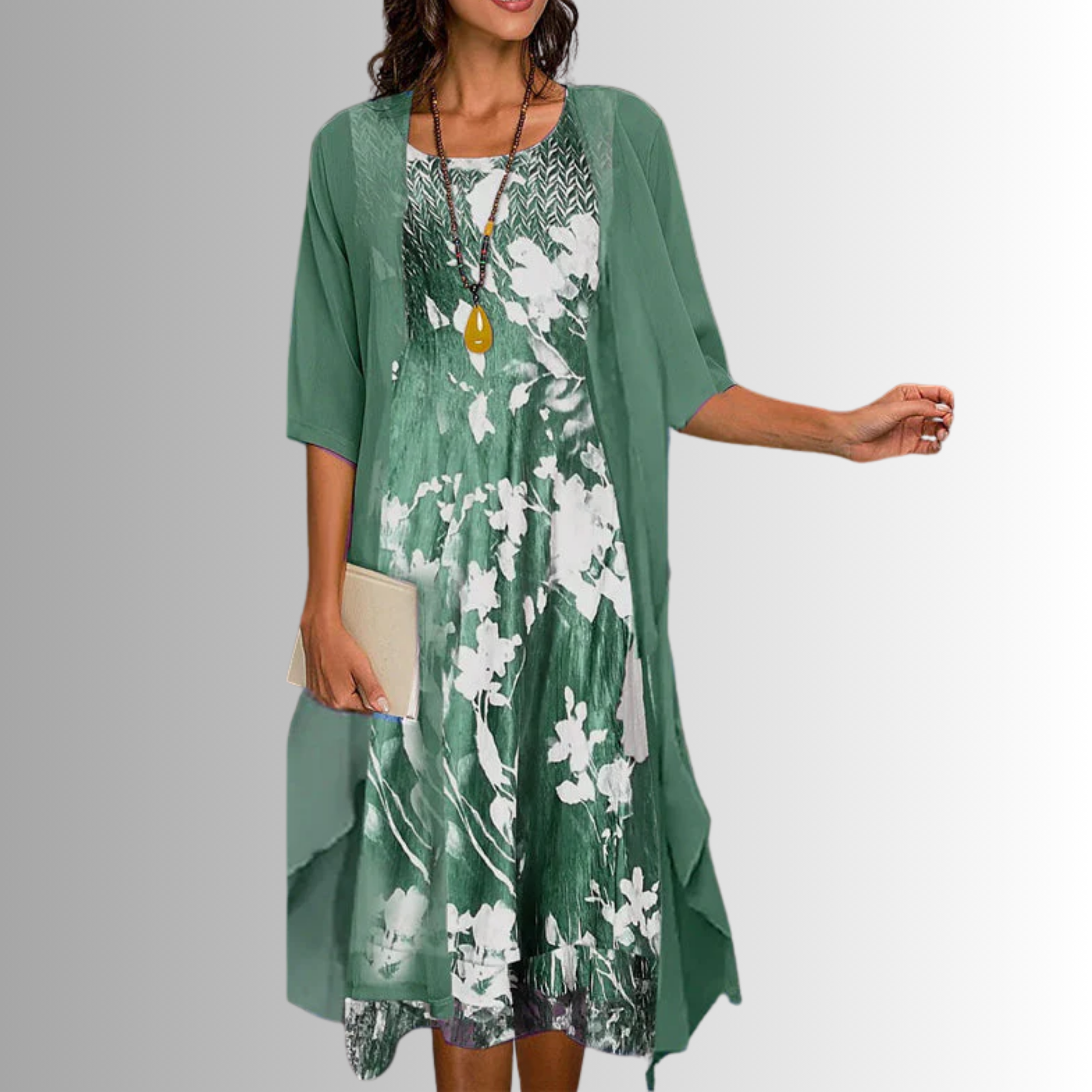 Women's 2-Piece Floral Midi Dress Set — product view