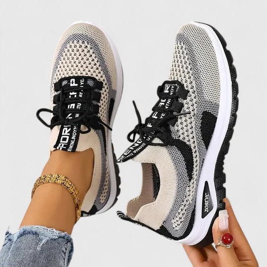 Women's Mesh Lace-Up Sneakers — close-up