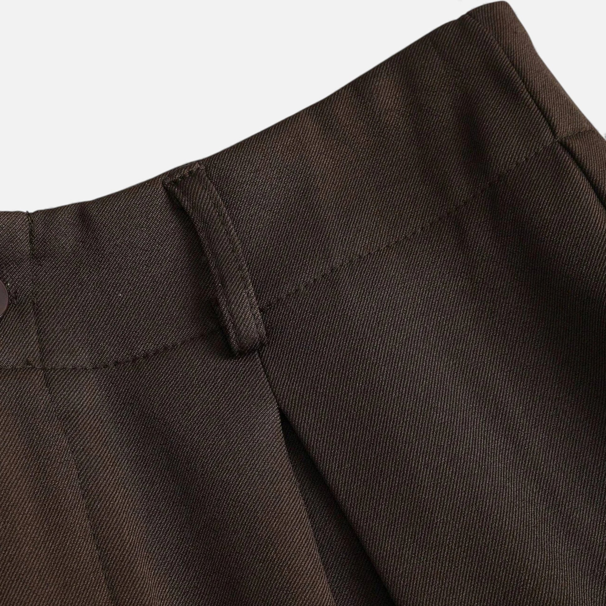 Women's Pleated Jacquard Wide-Leg Pants — close-up