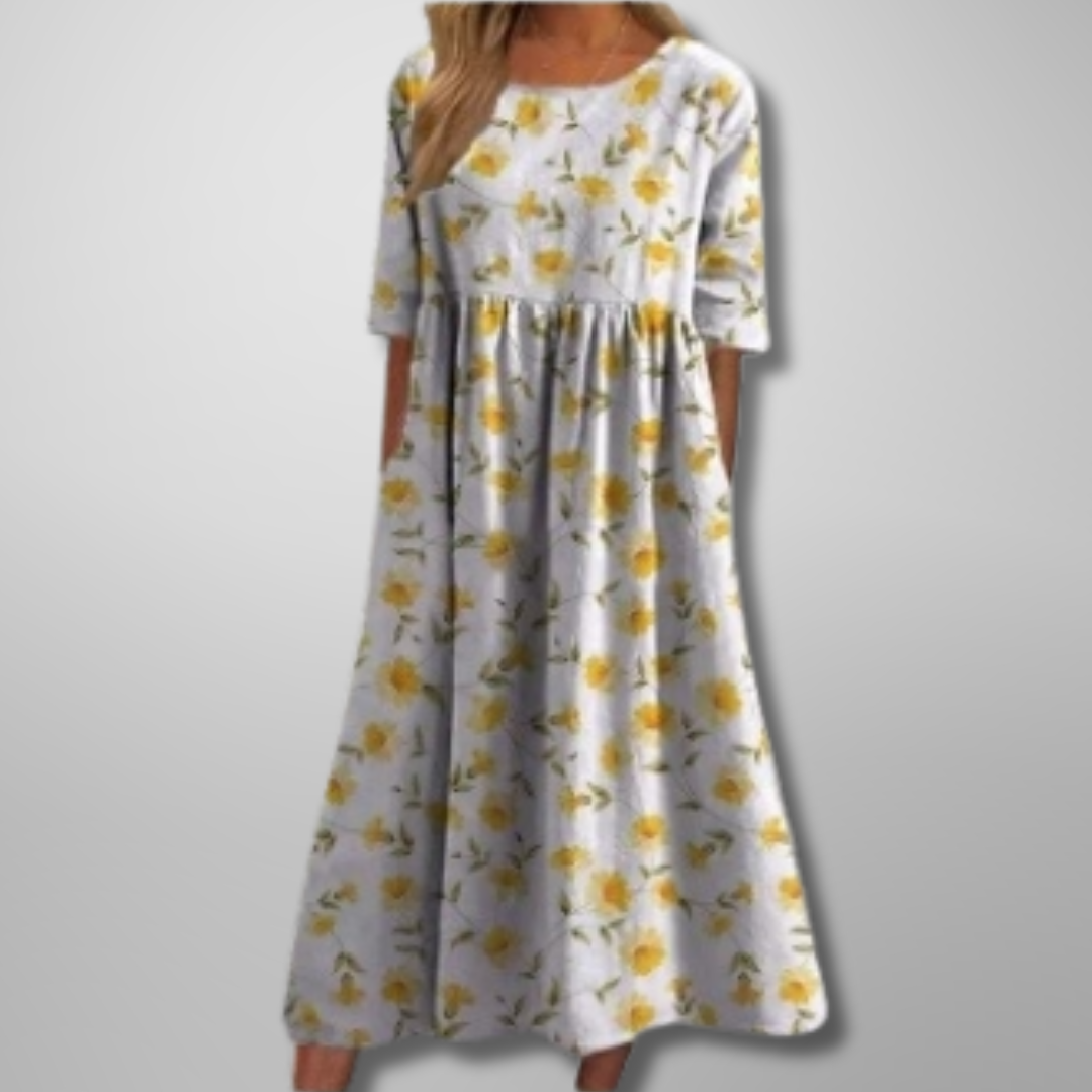 Women's Floral Print Midi Dress — product view