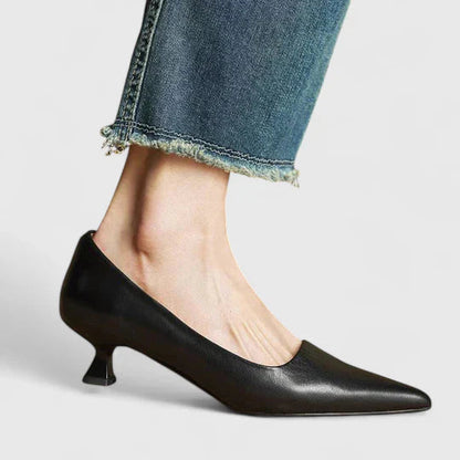 Women's Pointed-Toe Slingback Kitten Heels — detail view
