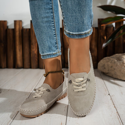 Women's Lace-Up Comfort Loafers — detail view