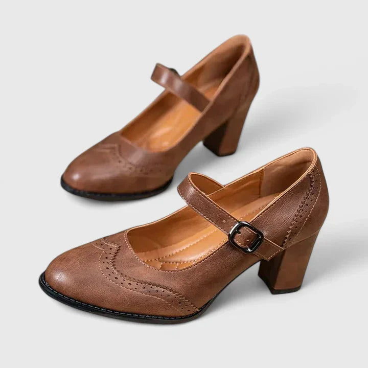 Women's Mary Jane Block Heel Shoes — product view