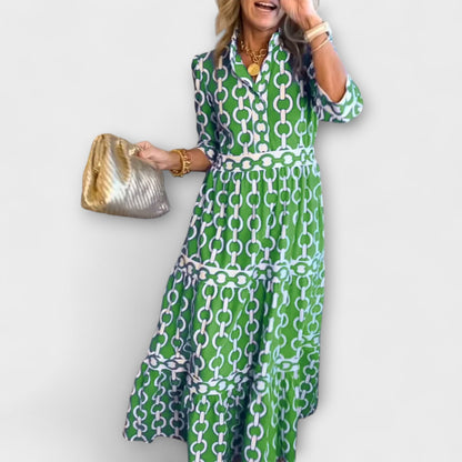 Women's Chain Pattern Day-to-Dinner Midi Dress — detail view