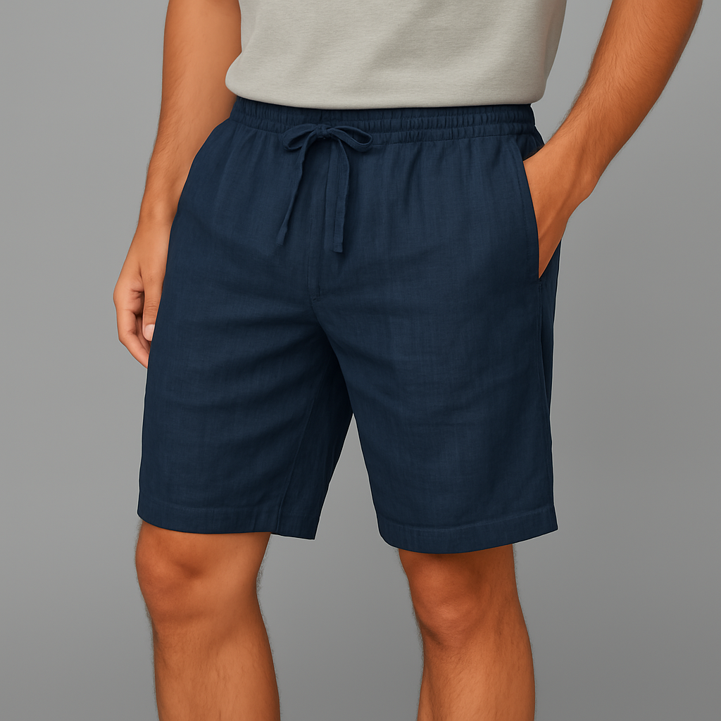 Men's Linen Drawstring Shorts — product view