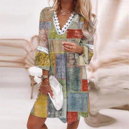 Women's Boho Mini Dress — side view