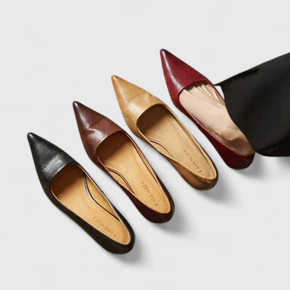 Women's Pointed-Toe Slingback Kitten Heels — close-up
