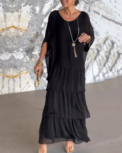 Women's Flowing Wedding Guest Maxi Dress — detail view