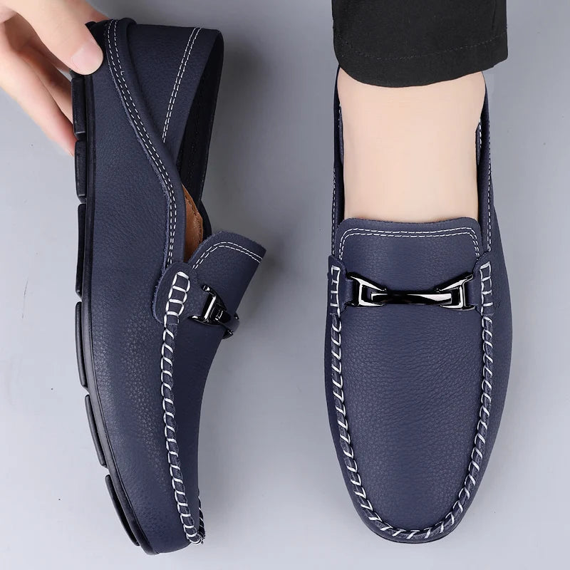Men's Leather Slip-On Loafers — product view