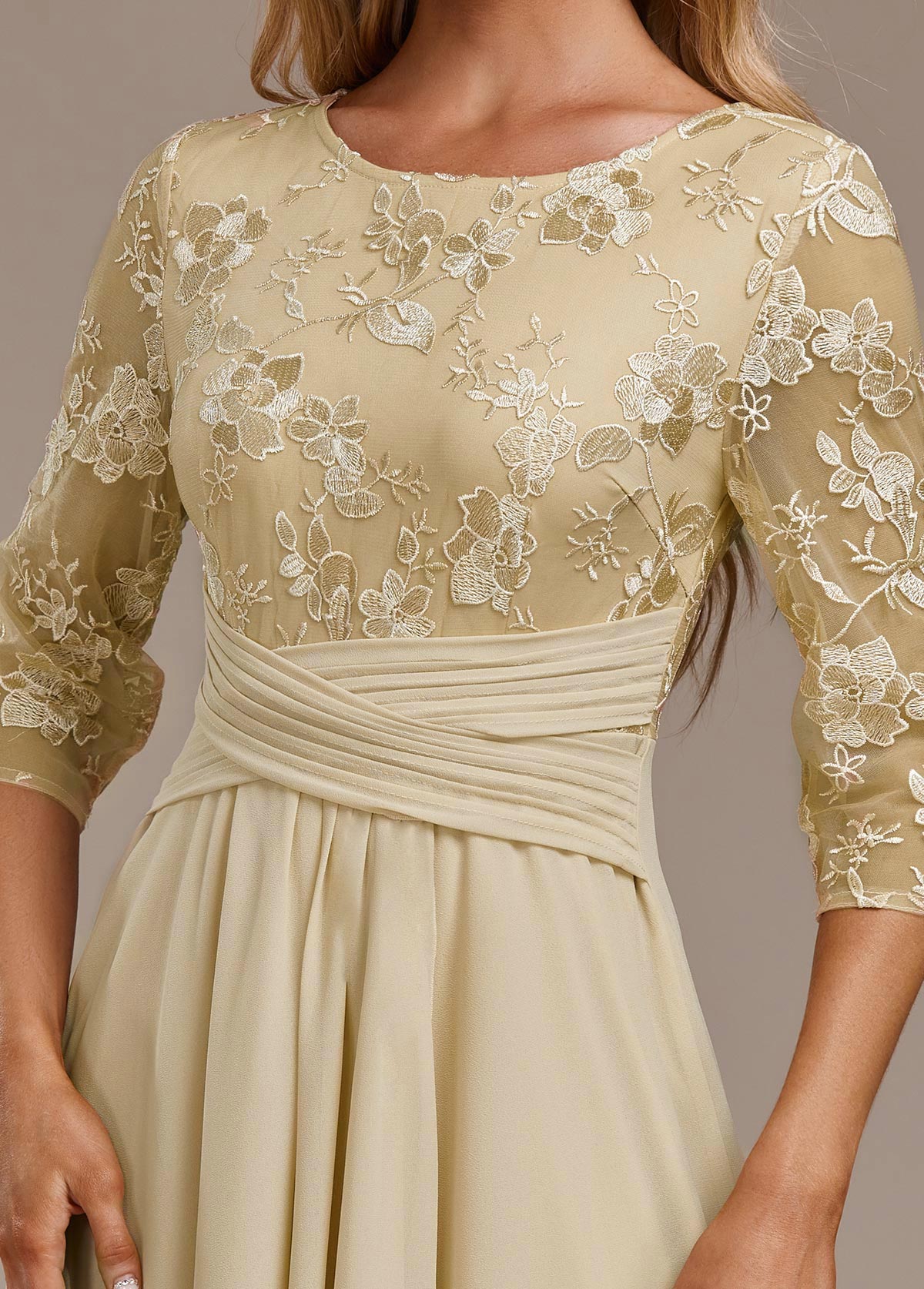 Women's Floral Embroidered Celebration Midi Dress — product view