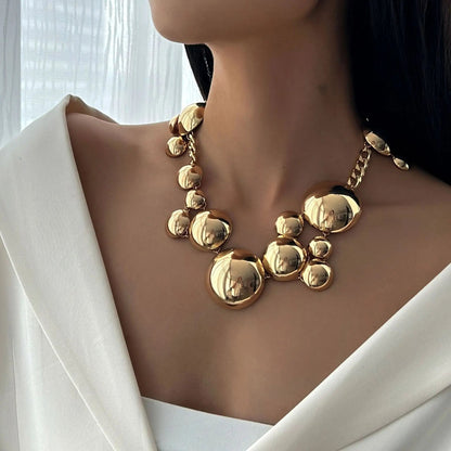 Non-Tarnish Metal Orb Earrings Set — detail view
