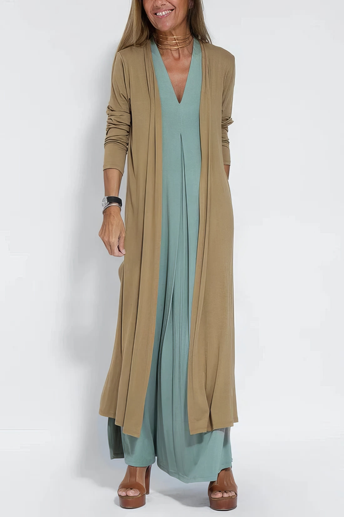 Women's Long Versatile Casual Maxi Dress — side view