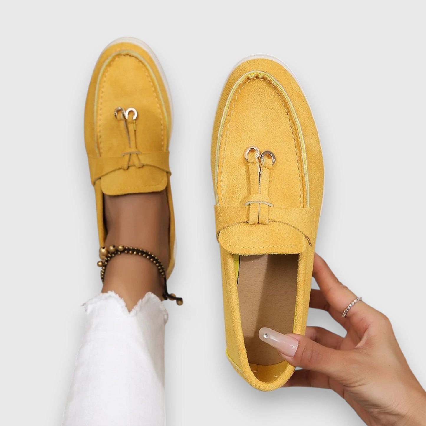 Women's Slip-On Loafers with Arch Support — close-up